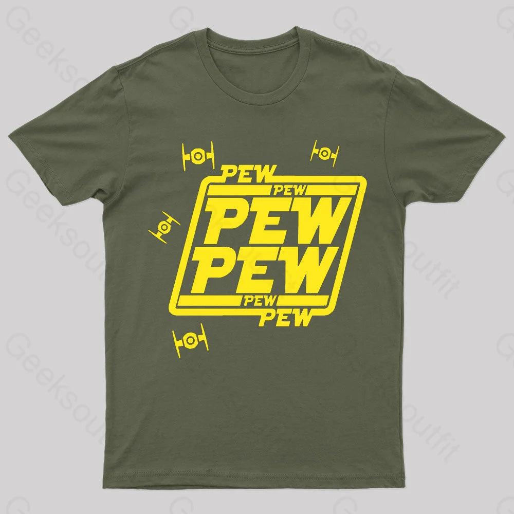 Pew Geek T-Shirt Army Green / S