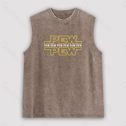 Pew Unisex Washed Tank Brown / S