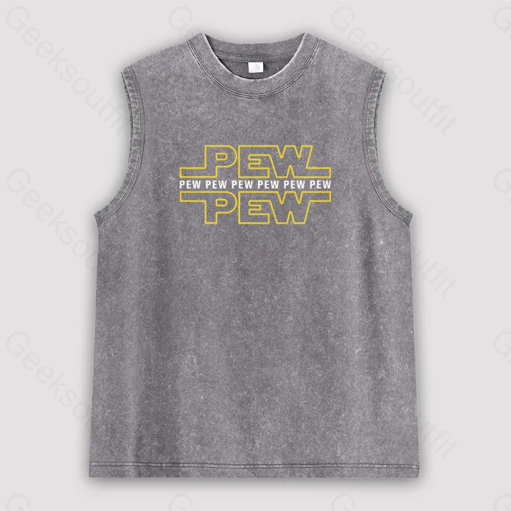 Pew Unisex Washed Tank Grey / S