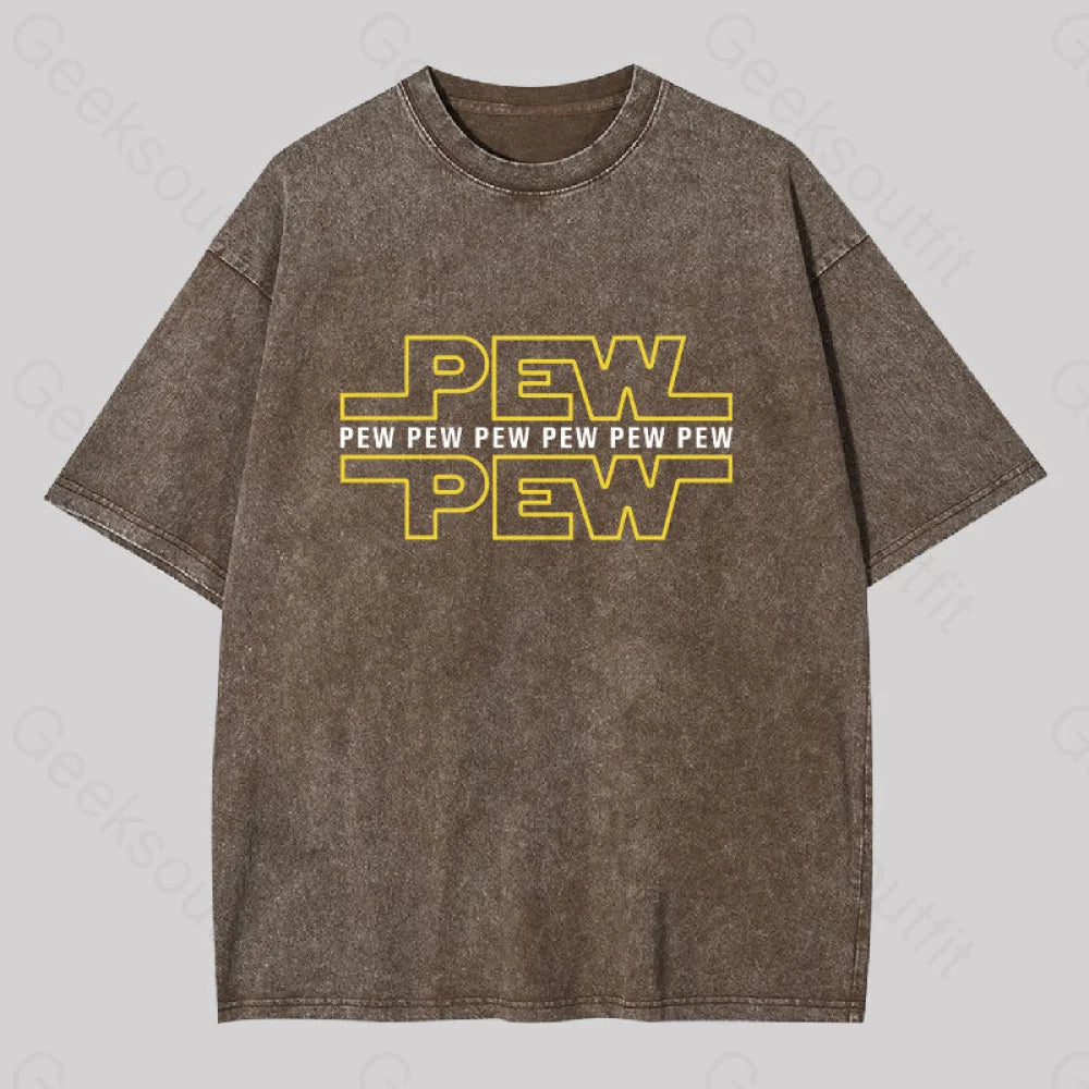 Pew Washed T-Shirt Coffee / S