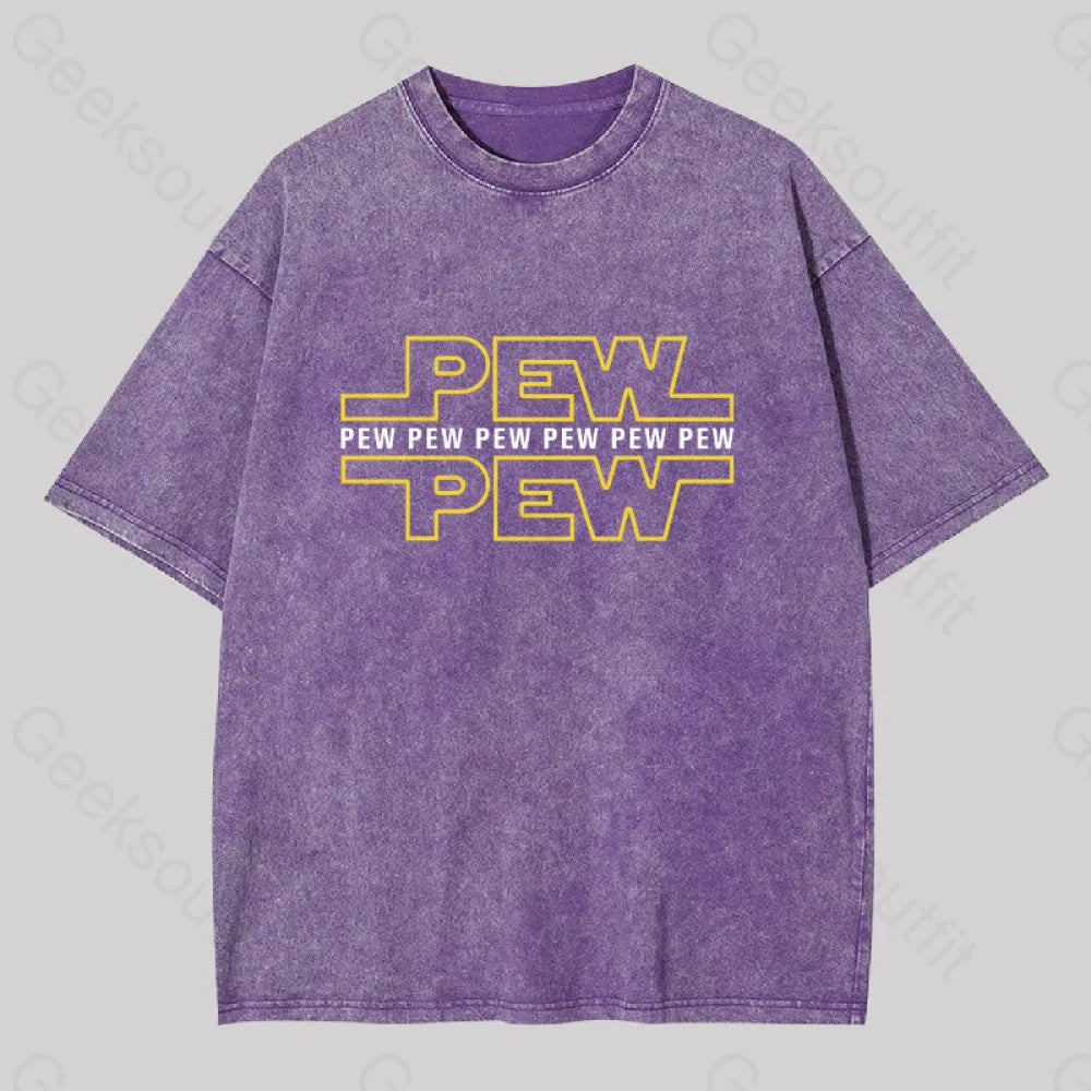 Pew Washed T-Shirt Purple / S