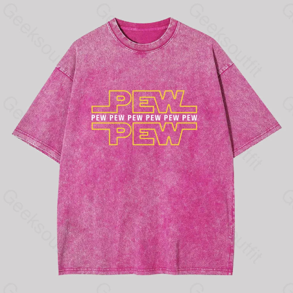 Pew Washed T-Shirt Rose Red / S