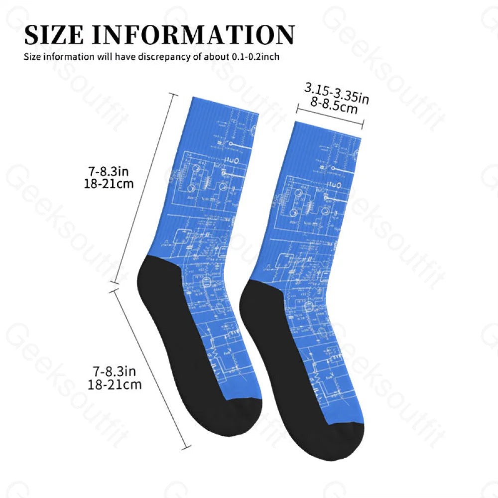 Physical Circuit Diagram Men’s Socks