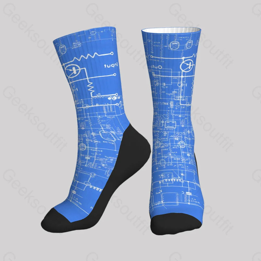 Physical Circuit Diagram Men’s Socks