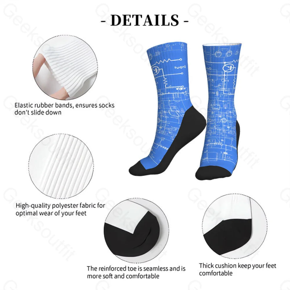 Physical Circuit Diagram Men’s Socks