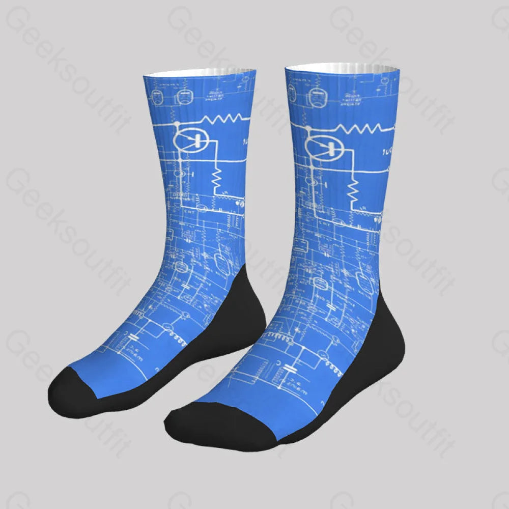 Physical Circuit Diagram Men’s Socks Sks058