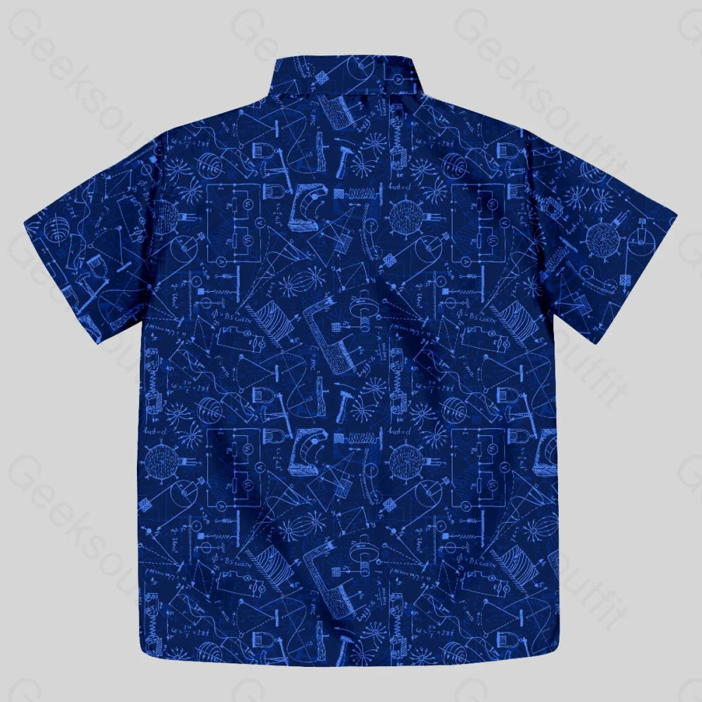 Physical Experiment Diagram Button Up Pocket Shirt - Geeksoutfit