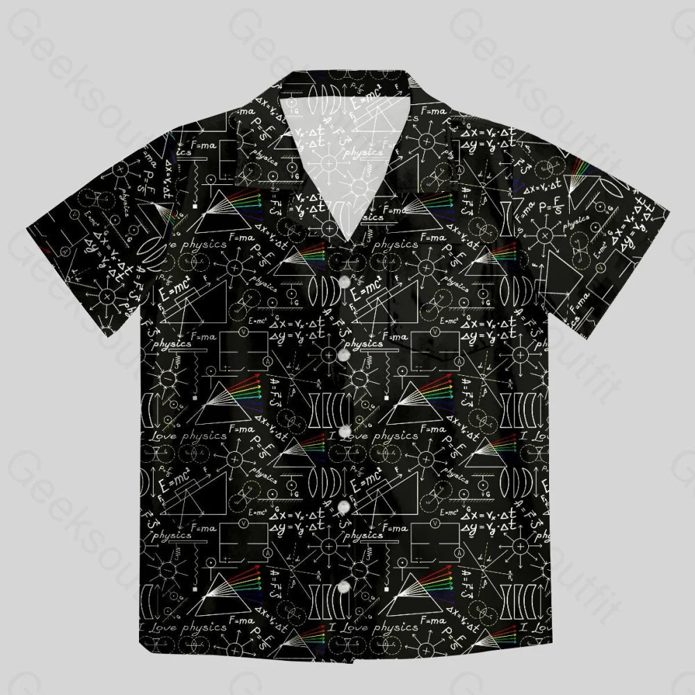 Physics Notebook Button Up Pocket Shirt - Geeksoutfit