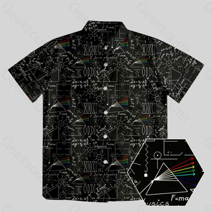 Physics Notebook Button Up Pocket Shirt - Geeksoutfit