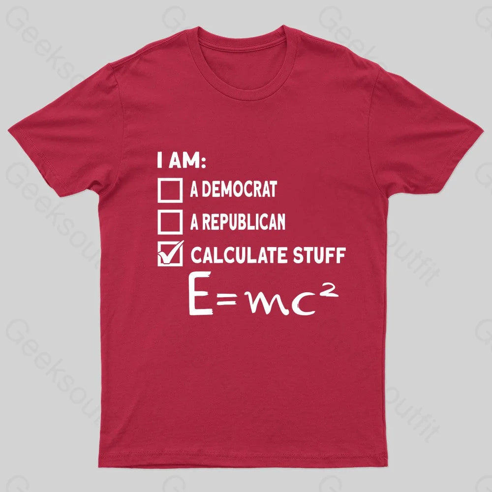 Physics Scientist Nerd T-Shirt Red / S