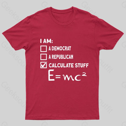 Physics Scientist Nerd T-Shirt Red / S