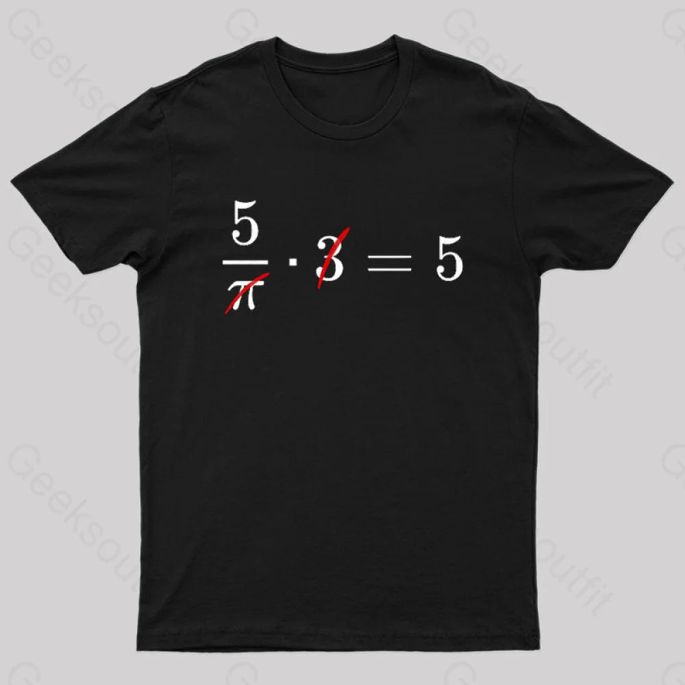 Pi Cancels Out Nerd T-Shirt Black / S