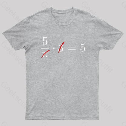 Pi Cancels Out Nerd T-Shirt Grey / S