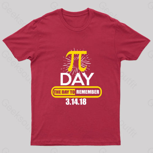 Pi Day The To Remember Geek T-Shirt Red / S