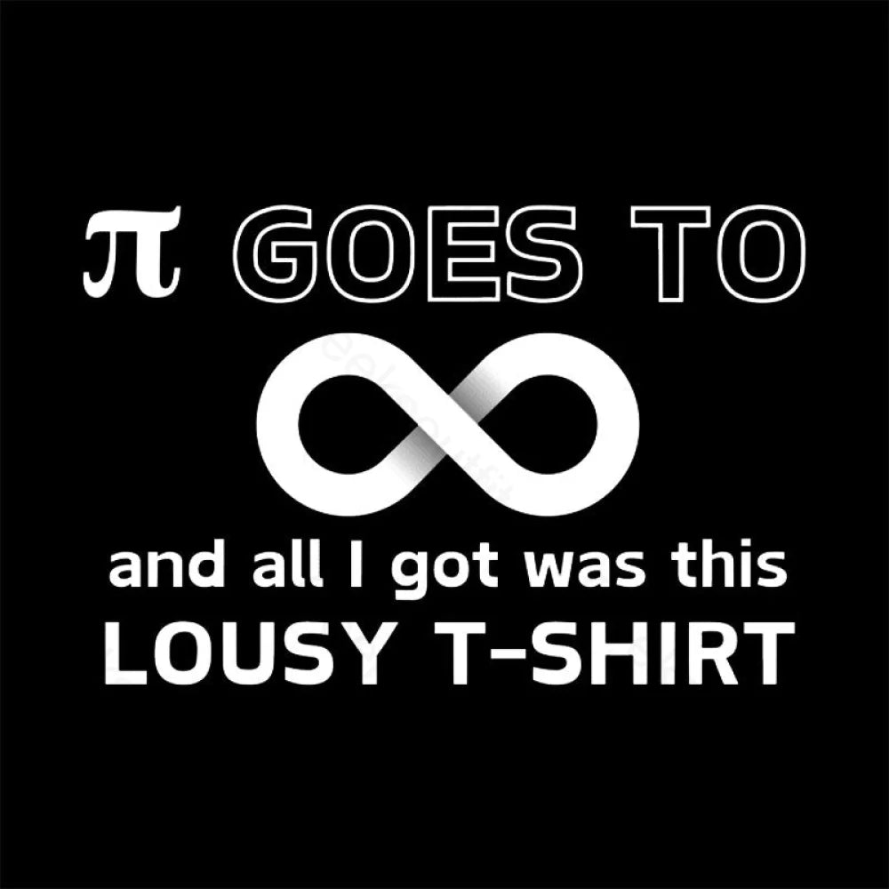 Pi Goes To Infinity And All I Got Was This Lousy T-Shirt Nerd