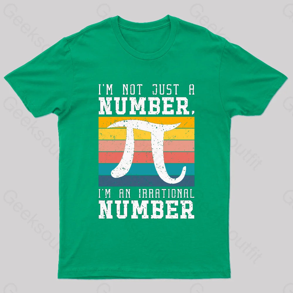 Pi Irrational Number Geek T-Shirt Green / S