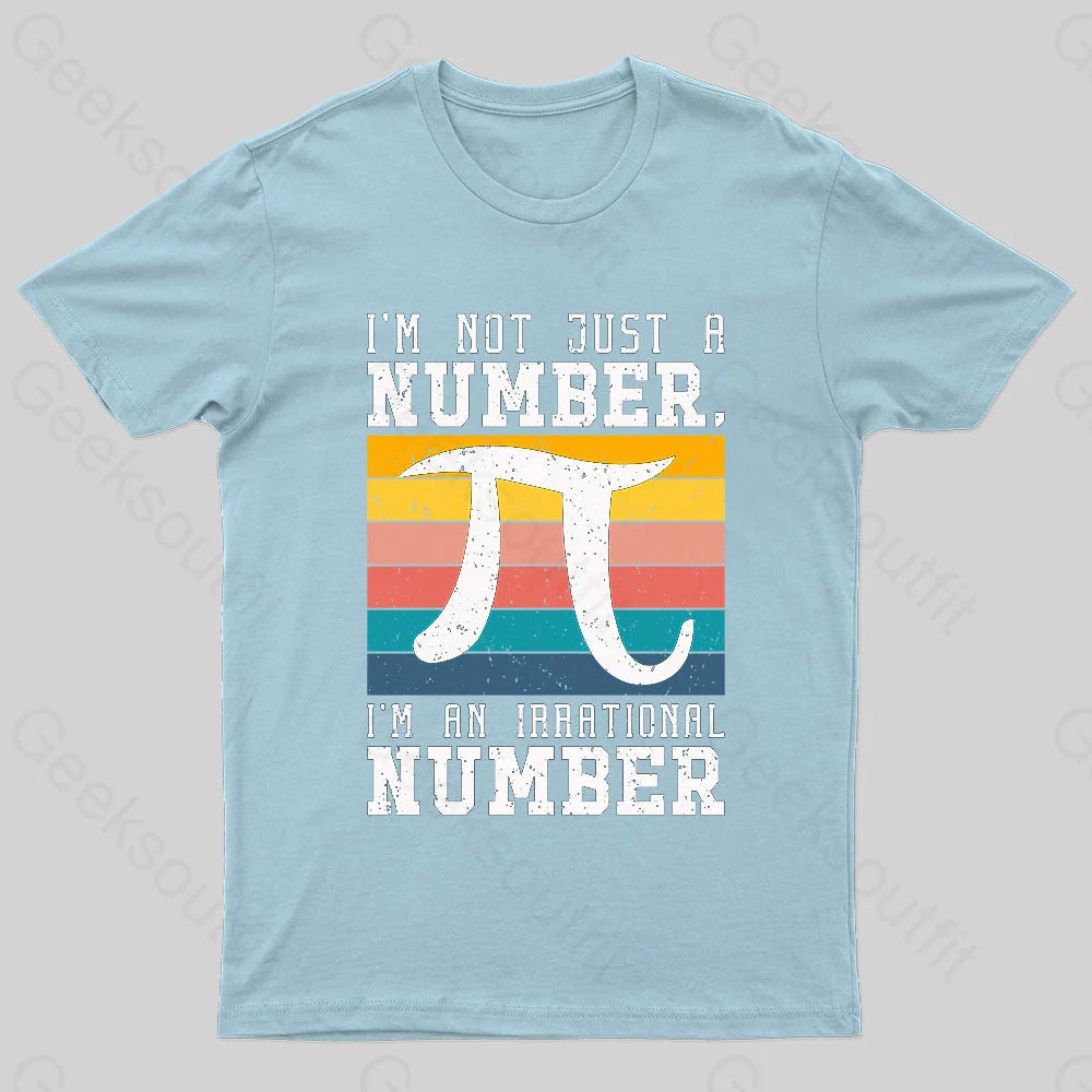 Pi Irrational Number Geek T-Shirt Light Blue / S