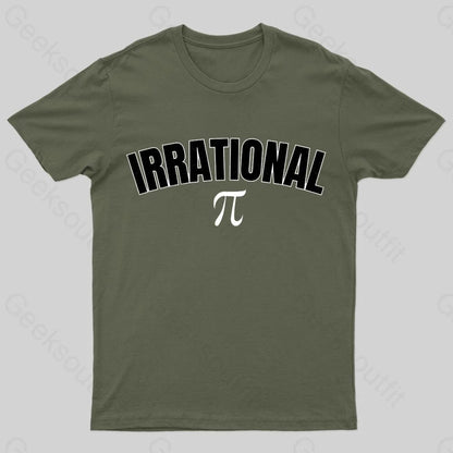 Pi Math Geek T-Shirt Army Green / S