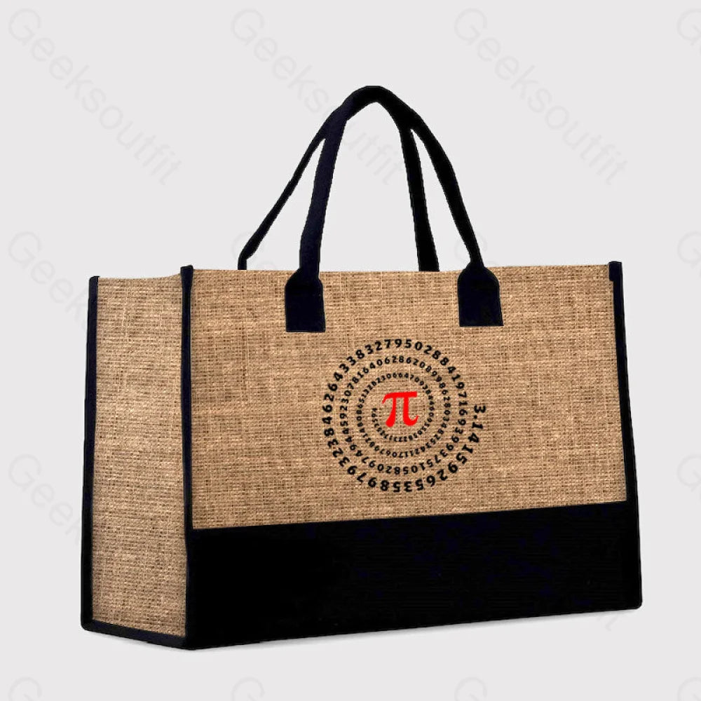 Pi Science Number Sequence Classic Cotton Tote Bag Brown