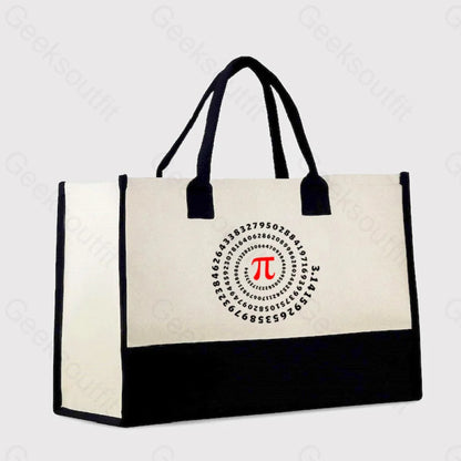 Pi Science Number Sequence Classic Cotton Tote Bag White