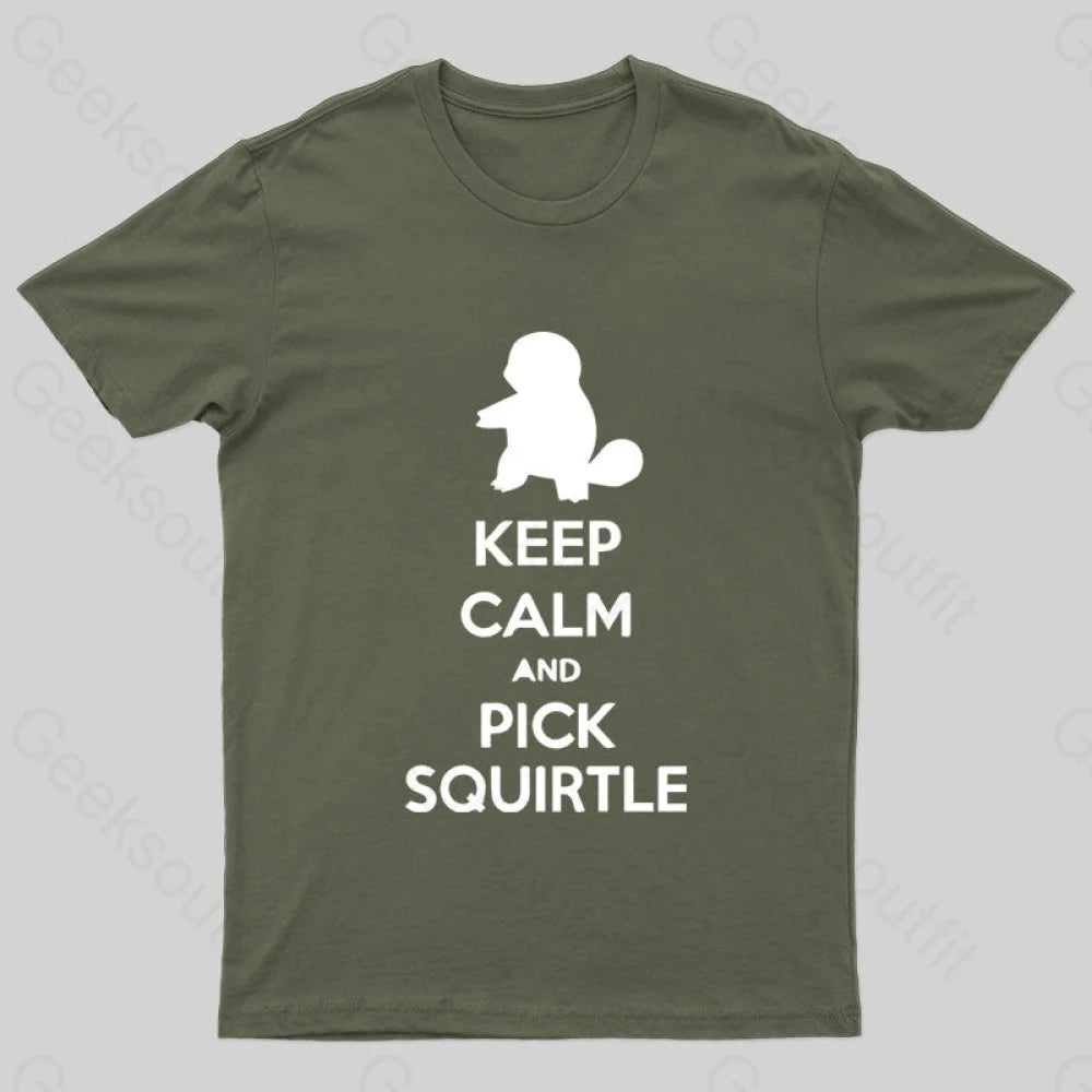 Pick Squirtle T-Shirt Army Green / S