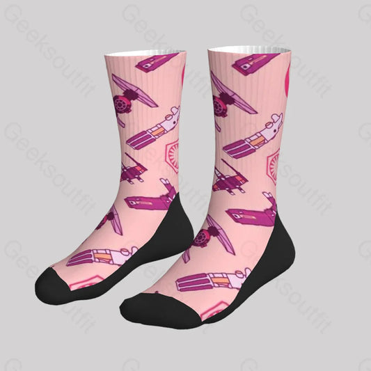 Pink Aircraft Men’s Socks Sks085