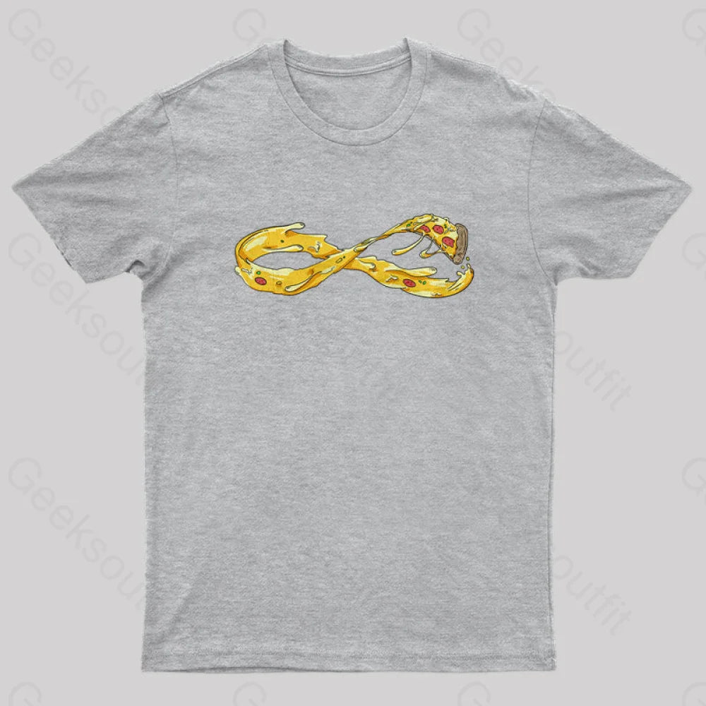 Pizza Infinity Geek T-Shirt Grey / S Yc