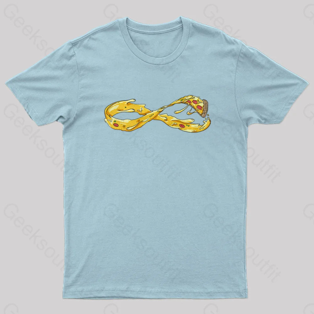 Pizza Infinity Geek T-Shirt Light Blue / S Yc