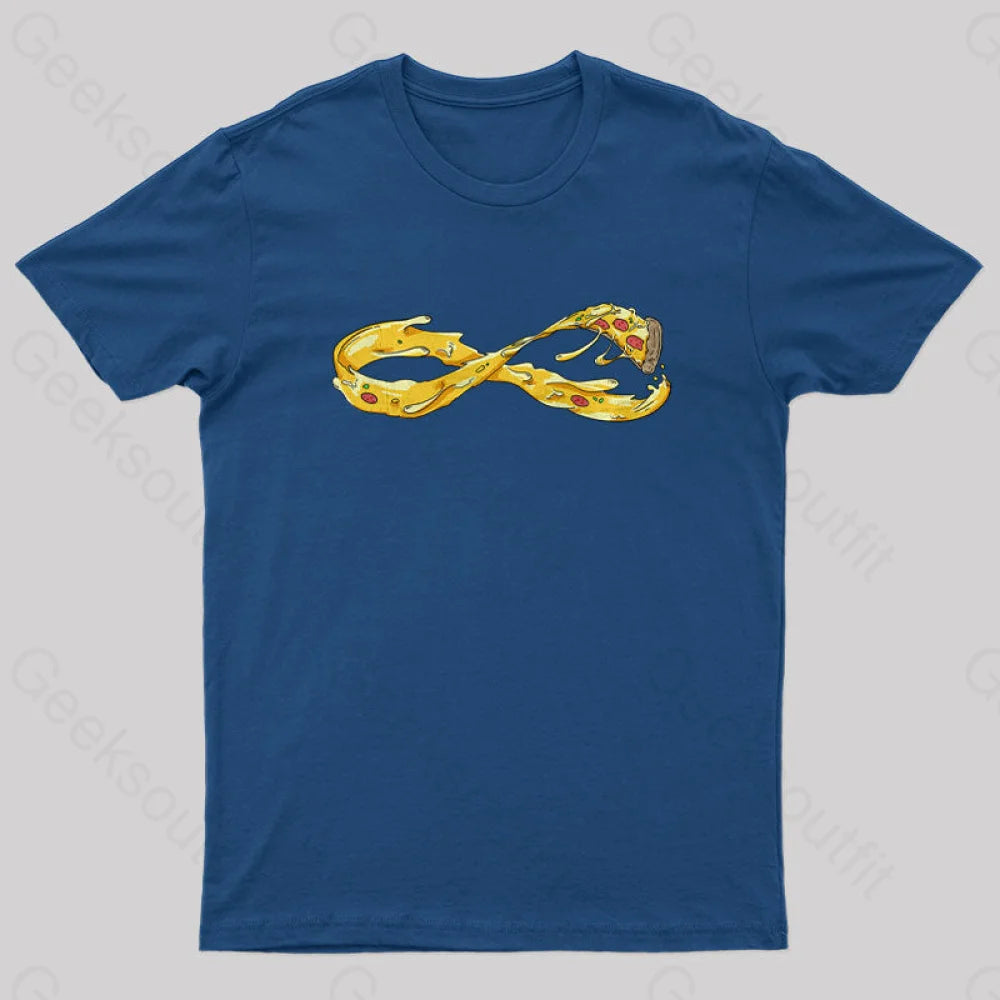 Pizza Infinity Geek T-Shirt Navy / S Yc