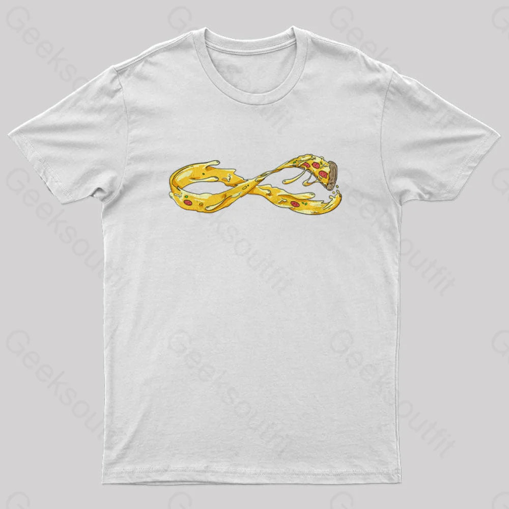 Pizza Infinity Geek T-Shirt White / S Yc