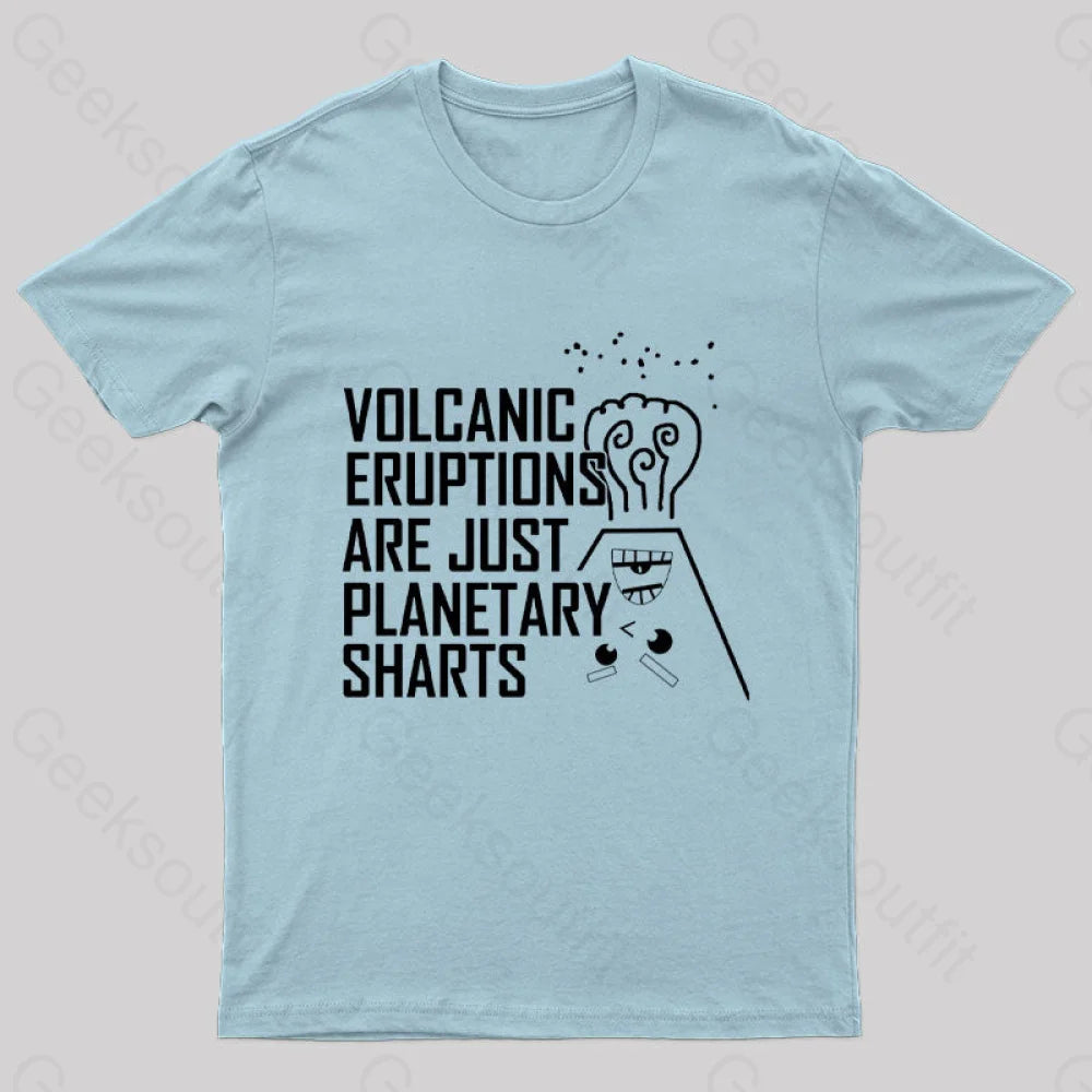 Planetary Sharts Geek T-Shirt Light Blue / S