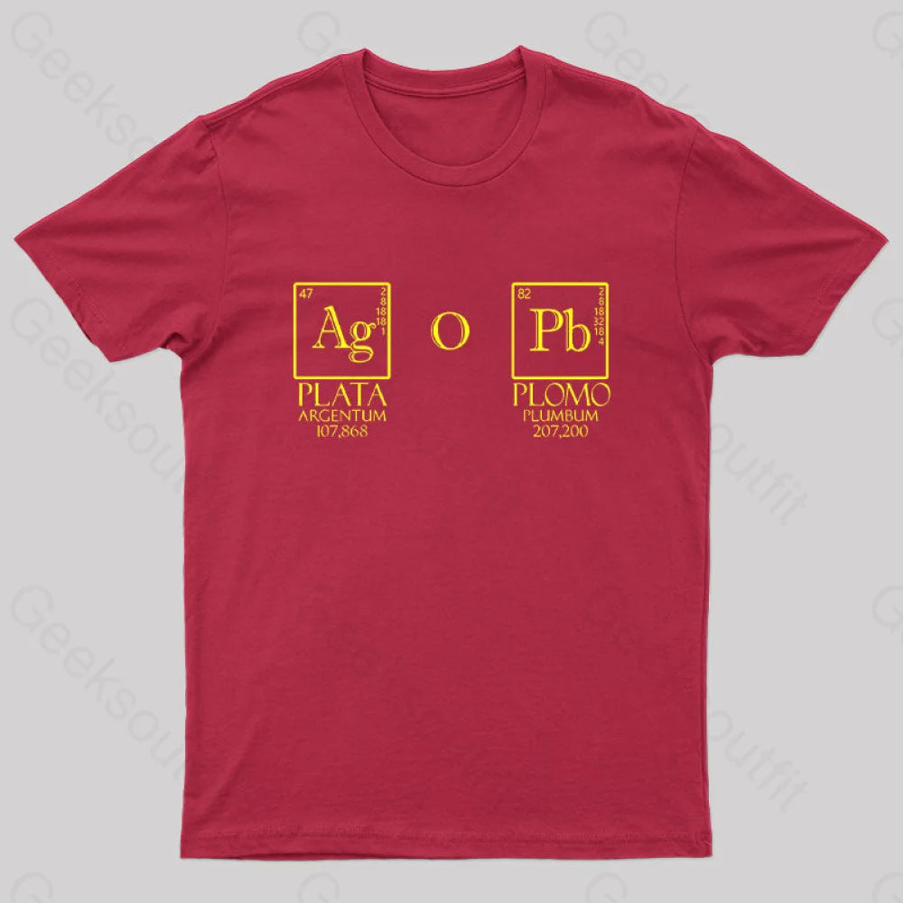 Plata Plomo Nerd T-Shirt Red / S