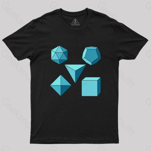 Platonic Solids T-Shirt Black / S