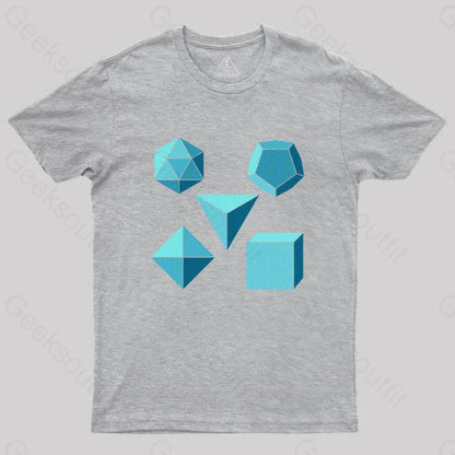 Platonic Solids T-Shirt Grey / S