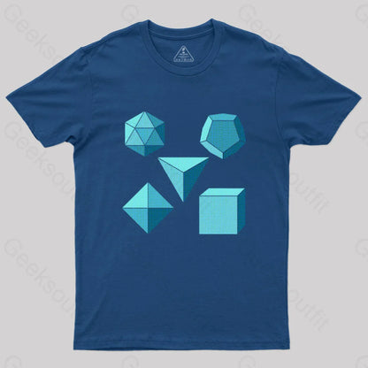 Platonic Solids T-Shirt Navy / S