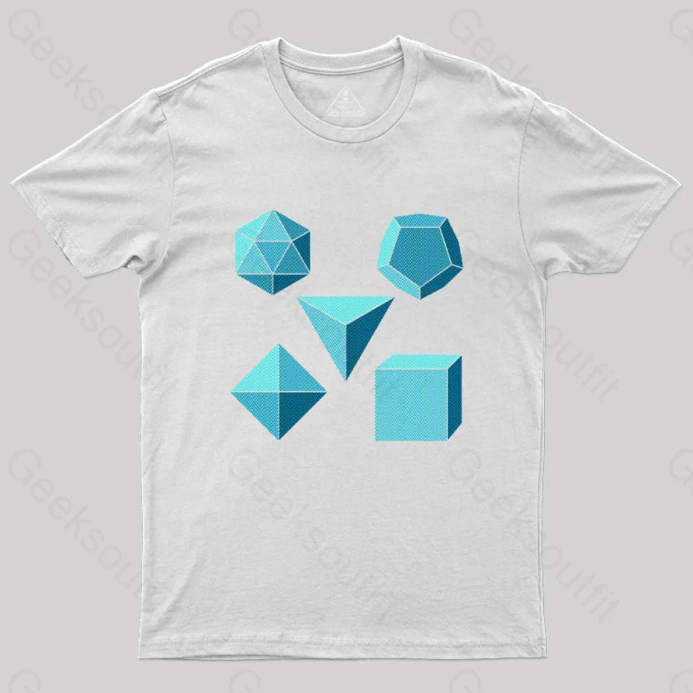 Platonic Solids T-Shirt White / S