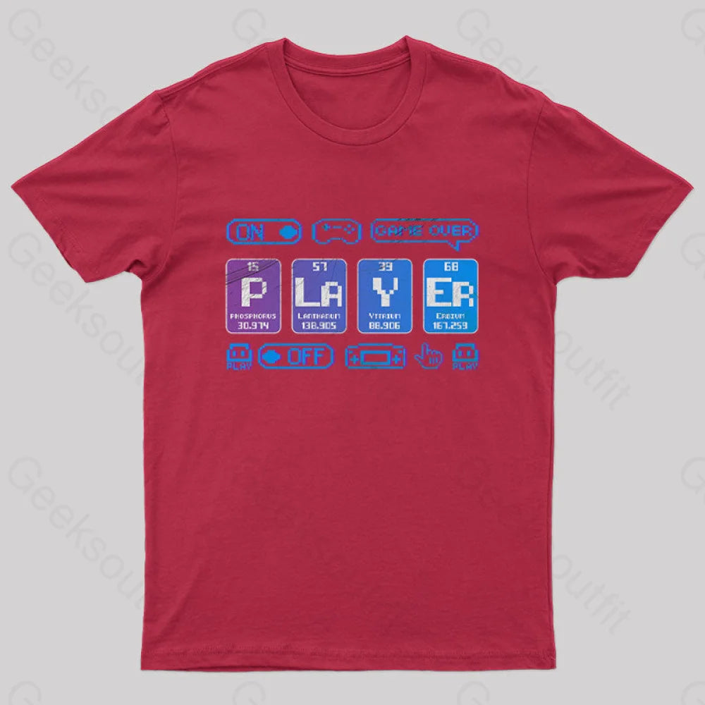 Player Geek T-Shirt Red / S