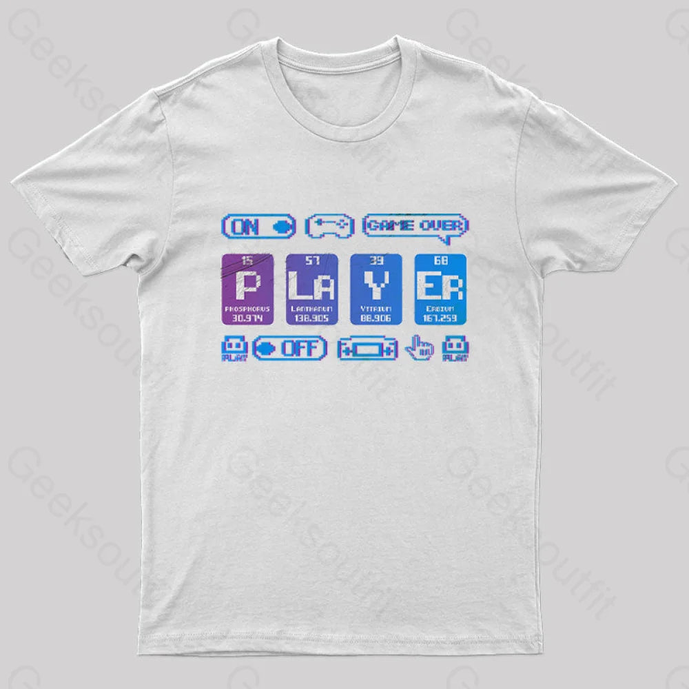 Player Geek T-Shirt White / S