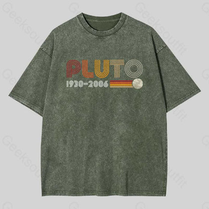 Pluto Washed T-Shirt Army Green / S