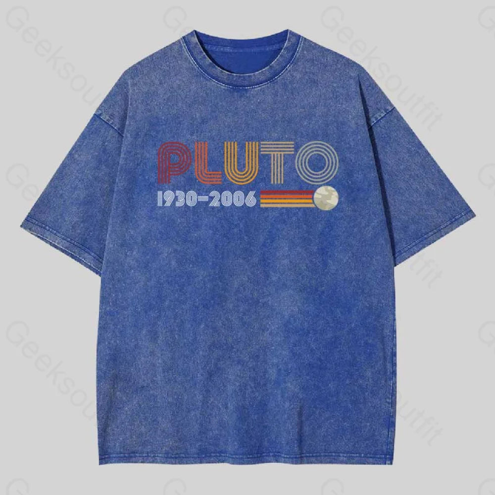 Pluto Washed T-Shirt Blue / S