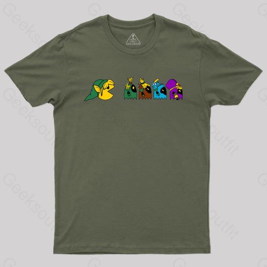 Poe In A Row T-Shirt Army Green / S