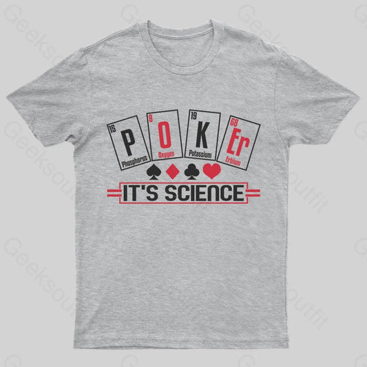 Poker Lover Gambling Geek T-Shirt Grey / S