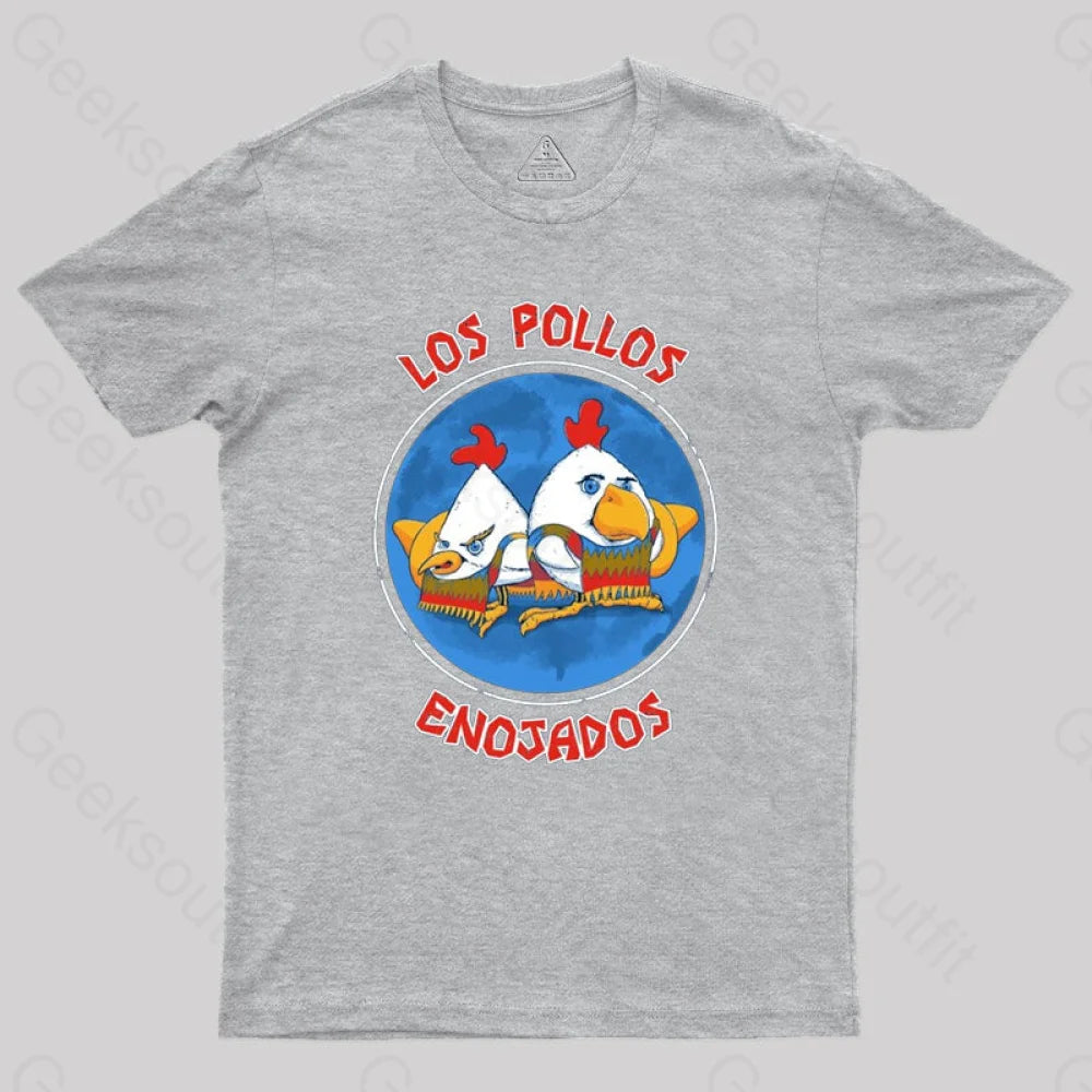 Pollos Enojados Geek T-Shirt Grey / S