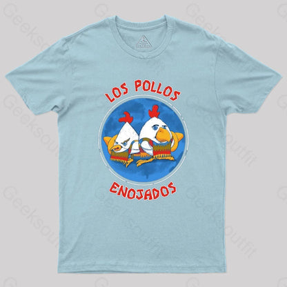 Pollos Enojados Geek T-Shirt Light Blue / S