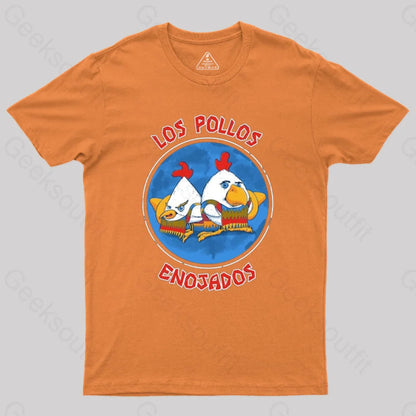 Pollos Enojados Geek T-Shirt Orange / S