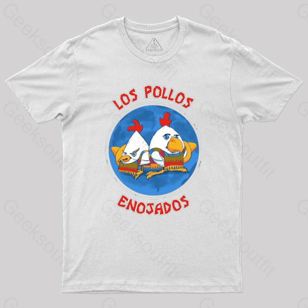 Pollos Enojados Geek T-Shirt White / S