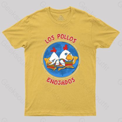 Pollos Enojados Geek T-Shirt Yellow / S