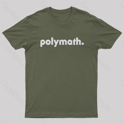 Polymath Geek T-Shirt Army Green / S