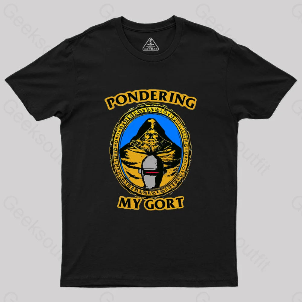 Pondering My Gort Orb Geek T-Shirt Black / S