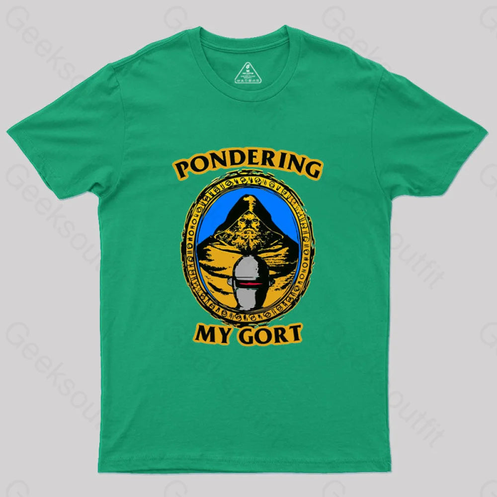 Pondering My Gort Orb Geek T-Shirt Green / S